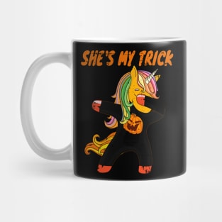 She is My Trick Halloween Dabbing Unicorn Mug